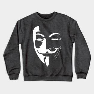 White Anonymous Shadow Crewneck Sweatshirt